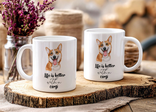 Kubek z Corgi Life is better with a corgi