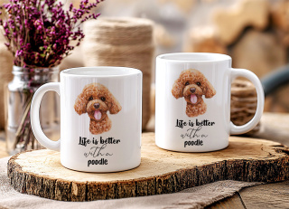 Kubek z Pudlem Life is better with a poodle