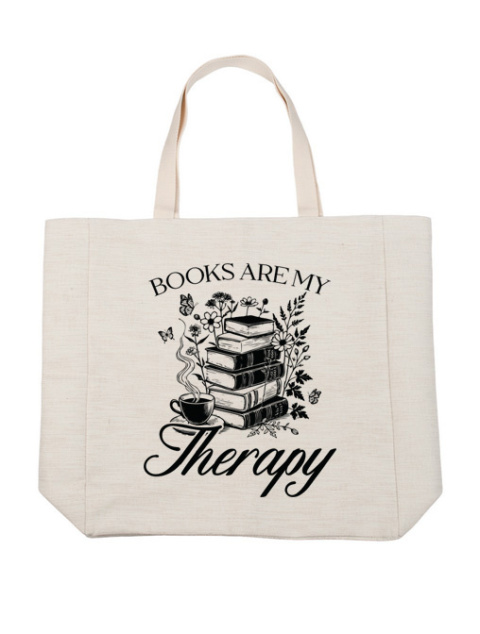 torba na ramię books are my therapy